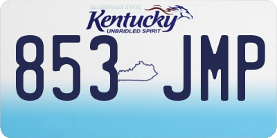 KY license plate 853JMP