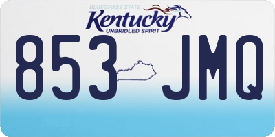 KY license plate 853JMQ