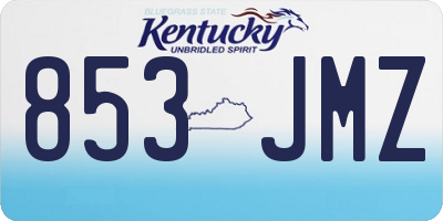 KY license plate 853JMZ