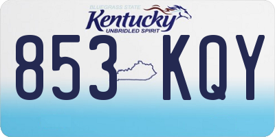 KY license plate 853KQY