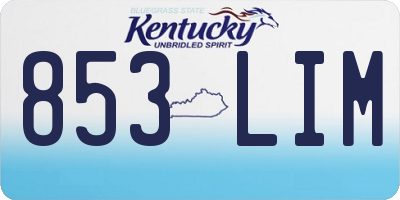 KY license plate 853LIM