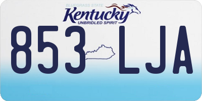 KY license plate 853LJA