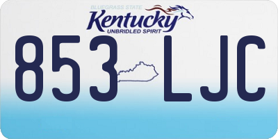 KY license plate 853LJC