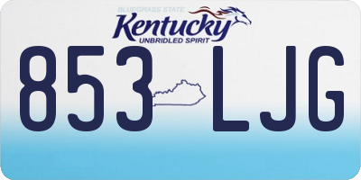 KY license plate 853LJG