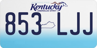 KY license plate 853LJJ