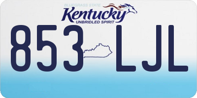 KY license plate 853LJL