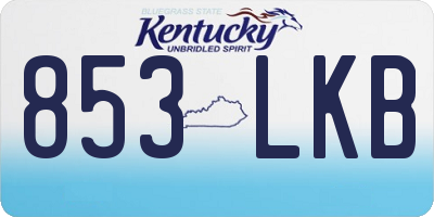 KY license plate 853LKB