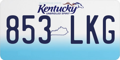KY license plate 853LKG
