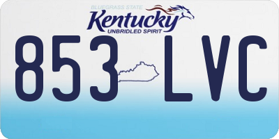 KY license plate 853LVC