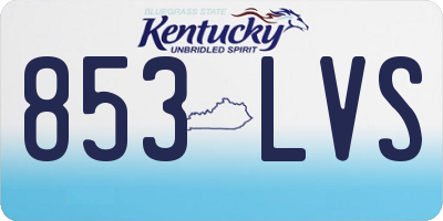 KY license plate 853LVS