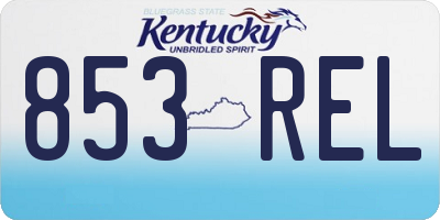 KY license plate 853REL
