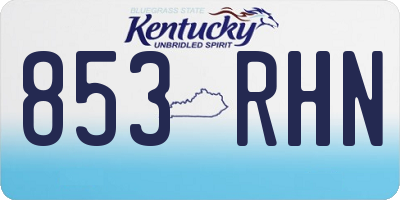 KY license plate 853RHN