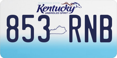 KY license plate 853RNB