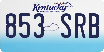 KY license plate 853SRB