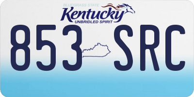 KY license plate 853SRC