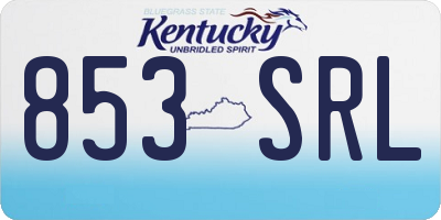 KY license plate 853SRL