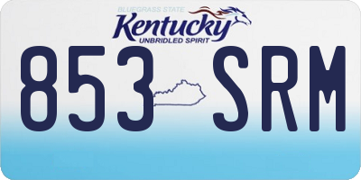 KY license plate 853SRM