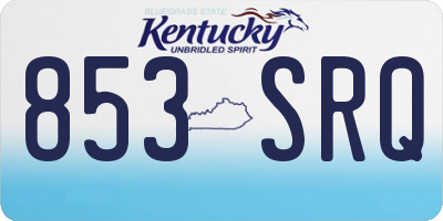 KY license plate 853SRQ