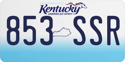 KY license plate 853SSR