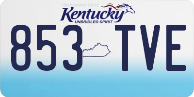KY license plate 853TVE