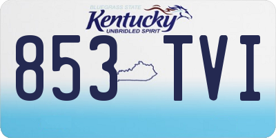 KY license plate 853TVI