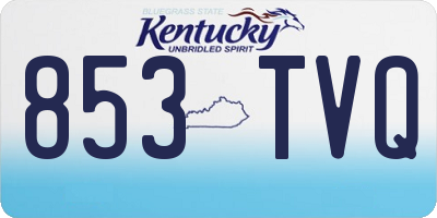 KY license plate 853TVQ
