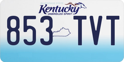 KY license plate 853TVT