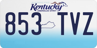 KY license plate 853TVZ