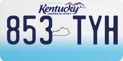 KY license plate 853TYH