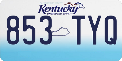 KY license plate 853TYQ