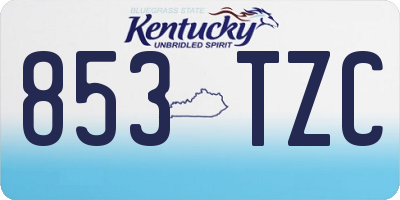 KY license plate 853TZC