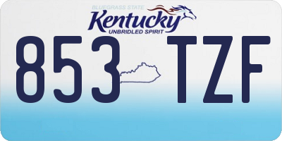 KY license plate 853TZF