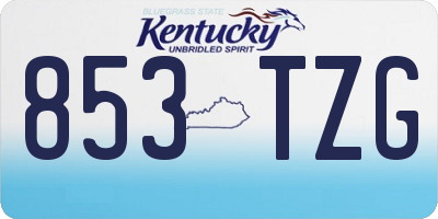 KY license plate 853TZG