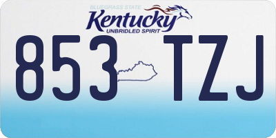 KY license plate 853TZJ