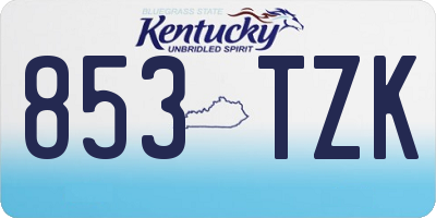 KY license plate 853TZK