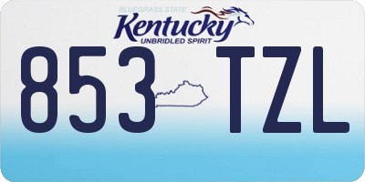 KY license plate 853TZL