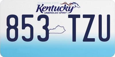 KY license plate 853TZU
