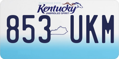 KY license plate 853UKM
