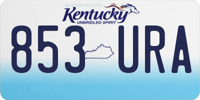 KY license plate 853URA