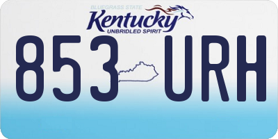 KY license plate 853URH