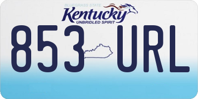 KY license plate 853URL