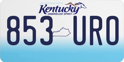 KY license plate 853URO
