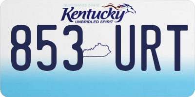 KY license plate 853URT