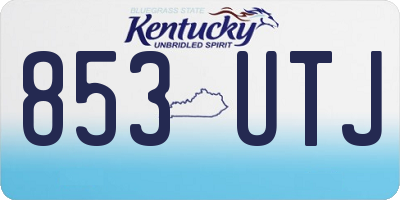 KY license plate 853UTJ