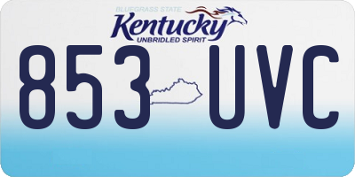 KY license plate 853UVC
