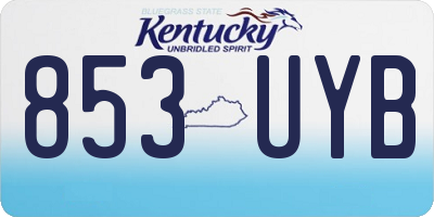 KY license plate 853UYB
