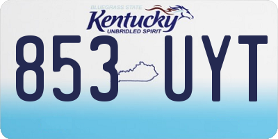 KY license plate 853UYT