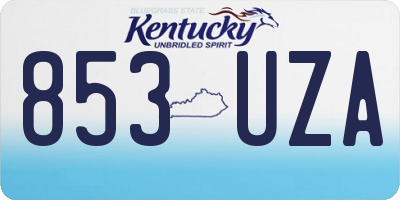 KY license plate 853UZA
