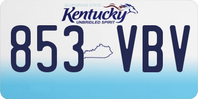 KY license plate 853VBV