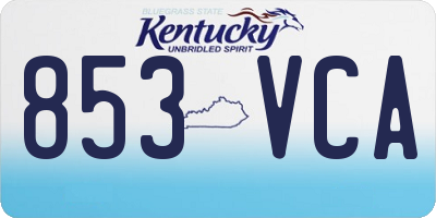KY license plate 853VCA